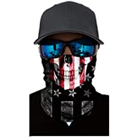 MEIbax Al aire libre 3D Balaclava Moto Pasamontañas Calavera Multifuncional Bufanda Prueba de Viento Microfibra Elástico…